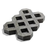 TRANSFORM TRAPLAST Plastová Zatravňovací dlažba VD600+, odlehčená, rozměr 60/40/6 Šedá